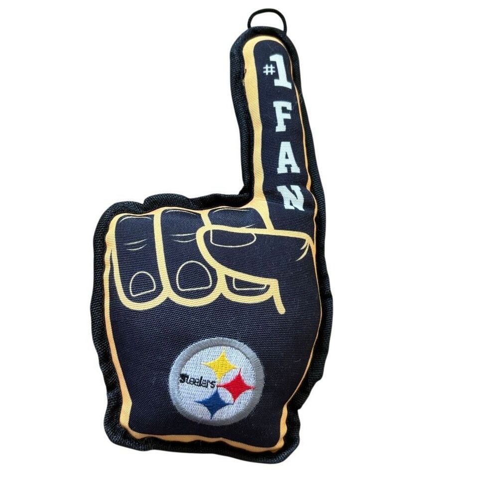 Officially Licensed NFL Pittsburgh Steelers #1 Fan Pet Squeaker Toy – Used